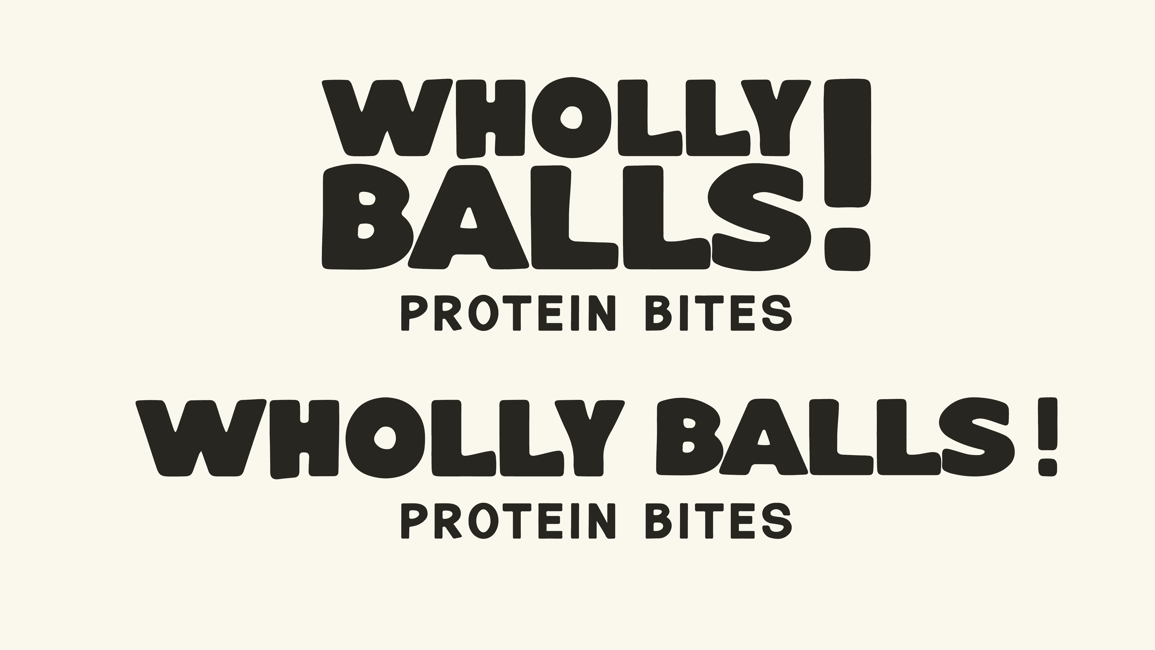 Wholly Balls primary and horizontal logo lockups