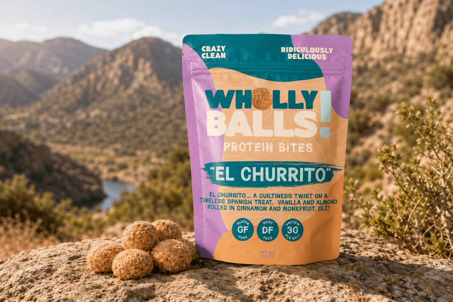 Wholly Balls packaging mockup exploration