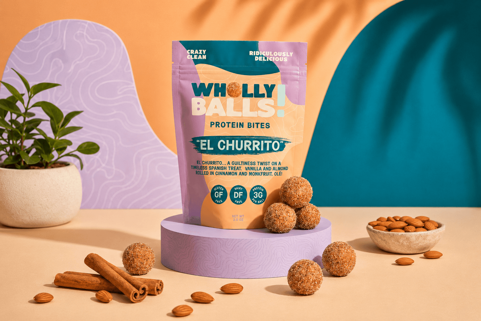 Wholly Balls packaging mockup exploration