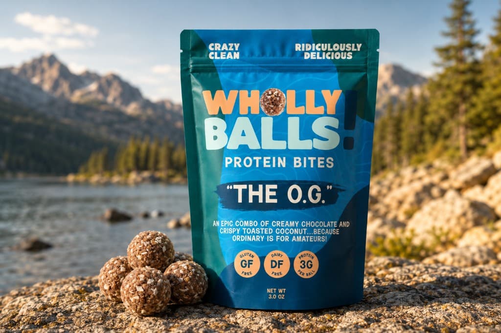 Wholly Balls original flavor packaging mockup